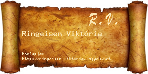 Ringeisen Viktória névjegykártya